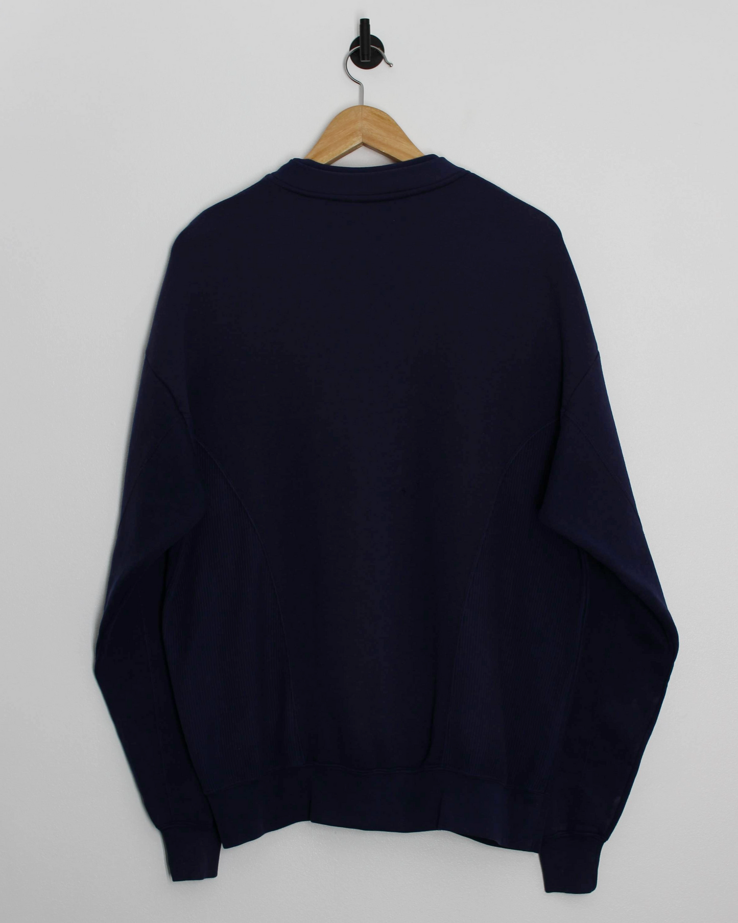 90s Adidas Navy Graphic Crewneck Sweatshirt (M)
