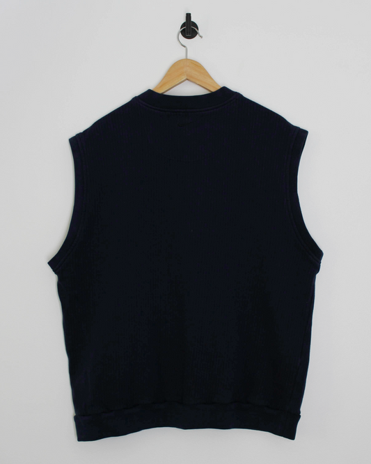 00s Nike Navy Ribbed Golf Vest (XL)
