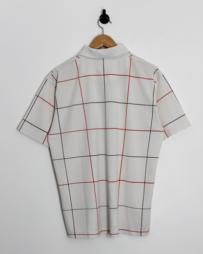 90s Ping ‘Mr Ping’ White Chequered Shirt (L)