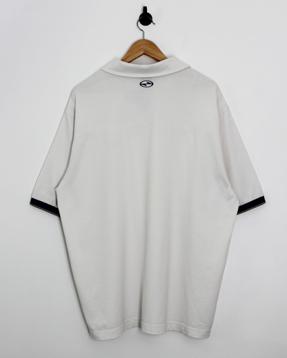 90s Nike Yin Yang White Polo-Shirt With Navy Trim (XL)