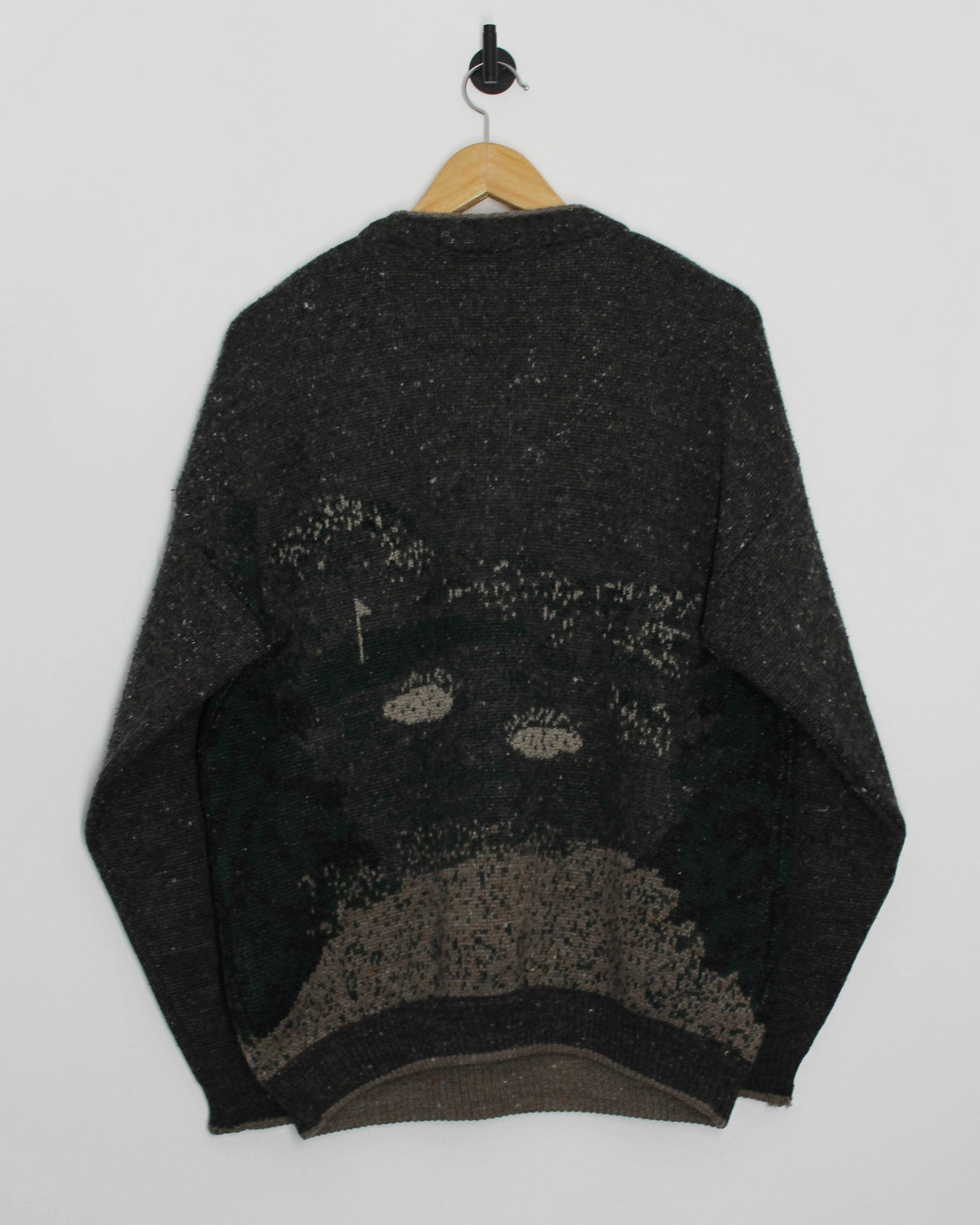90s Gabicci Wool Graphic V-Neck Jumper (L)