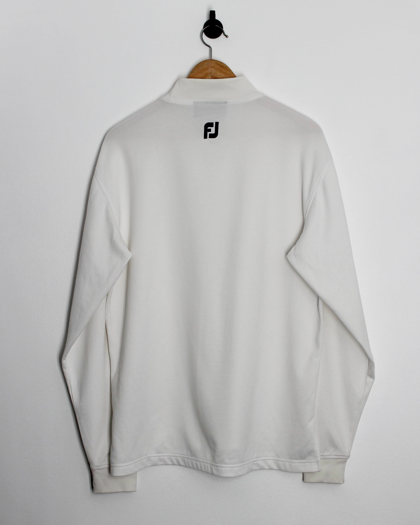 00s Foot-Joy White Long Sleeve Mock Neck Golf Shirt (L)