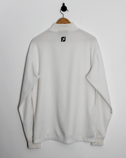 00s Foot-Joy White Long Sleeve Mock Neck Golf Shirt (L)
