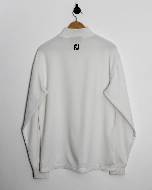 00s Foot-Joy White Long Sleeve Mock Neck Golf Shirt (L)