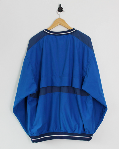 90s Nike Blue V-Neck Windbreaker (L)