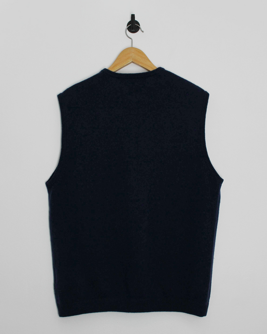 00s Nike Lambswool Dark Navy Golf Vest (L)