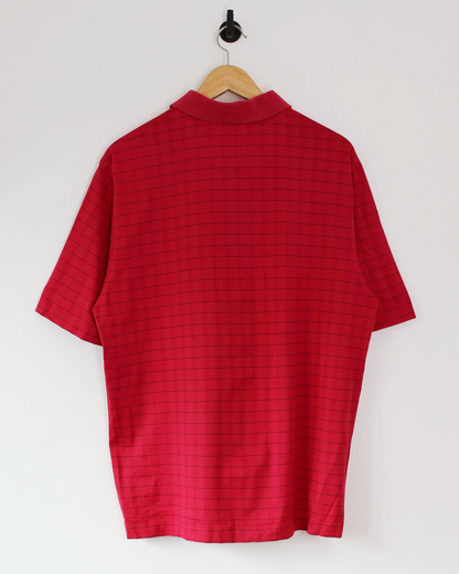 00s Nike Tiger Woods Red/Black Polo-Shirt (L)