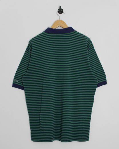 Masters Collection Green/Navy Striped Polo-Shirt (L)