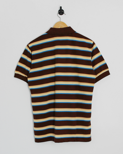 90s Callaway USA Collection Brown Striped Polo-Shirt with Tags (M)