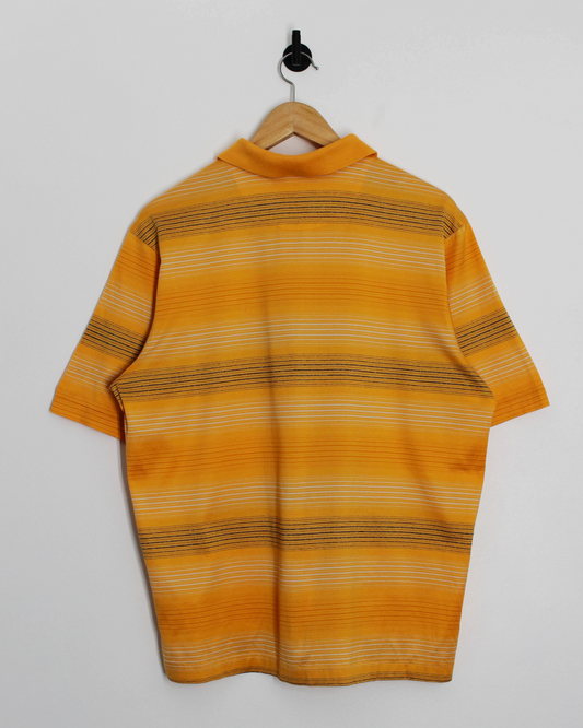 00s Nike Tiger Woods Orange Striped Polo-Shirt (L)