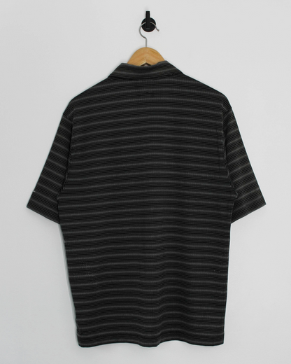 Modern Nike Black/White Striped Polo-Shirt (L)