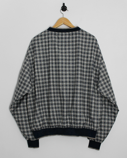 90s Reebok Plaid Crewneck Windbreaker (L)