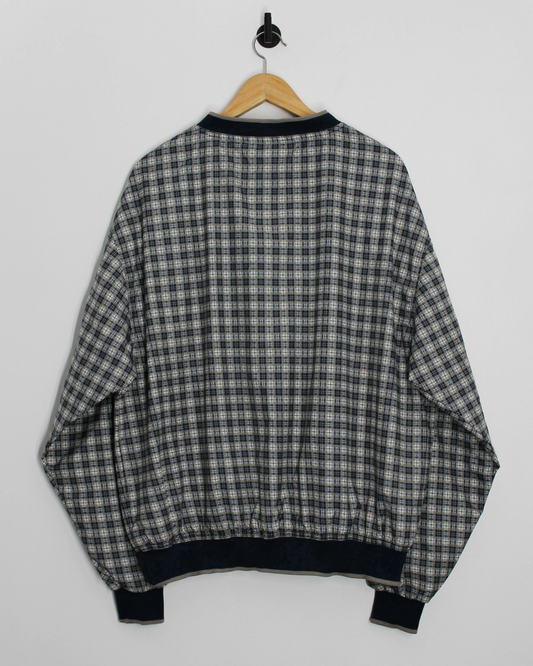 90s Reebok Plaid Crewneck Windbreaker (L)