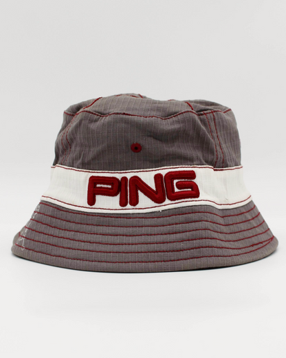 00s Ping Man Grey/Red Bucket Hat