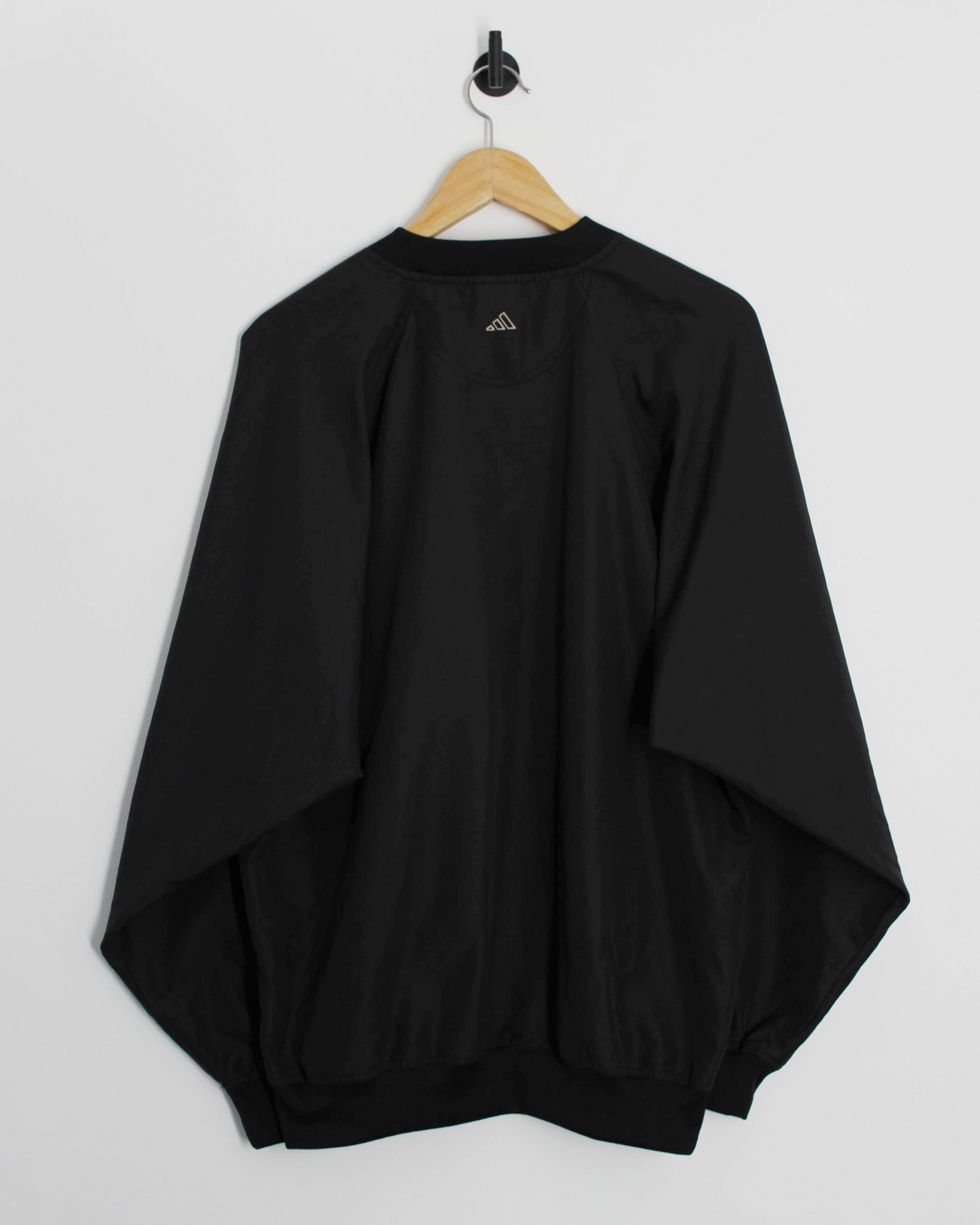 90s Adidas Black/Red V-Neck Windbreaker (M)