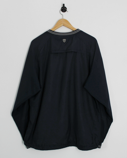 00s Nike Shield Logo Navy V-Neck Windbreaker (L)