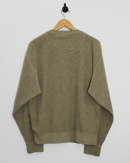 90s Reebok Lightweight Khaki Crewneck Sweatshirt (M)