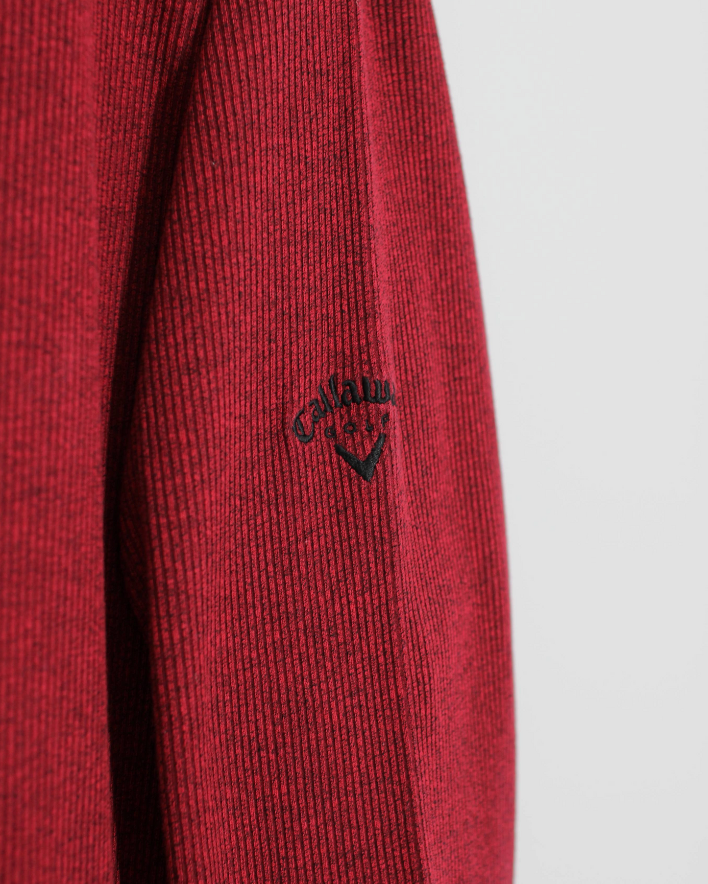 00s Callaway Red Ribbed Mock Neck (L)