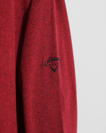 00s Callaway Red Ribbed Mock Neck (L)