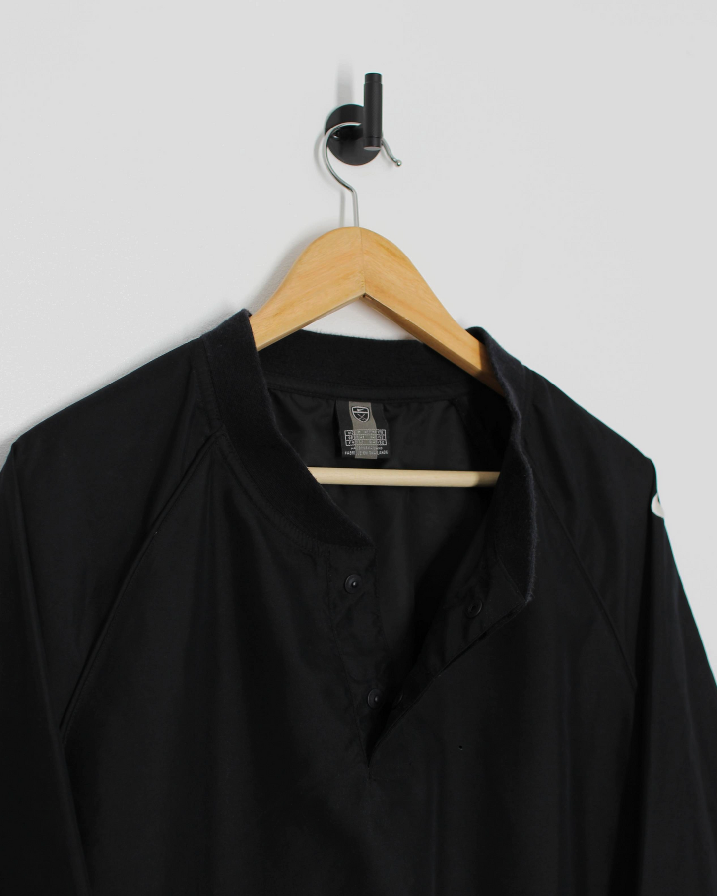 00s Nike Black Quarter-Snap Windbreaker (M)