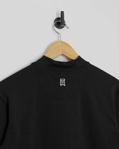 00s Nike Tiger Woods Black Long Sleeve Mock Neck Golf Top (S)