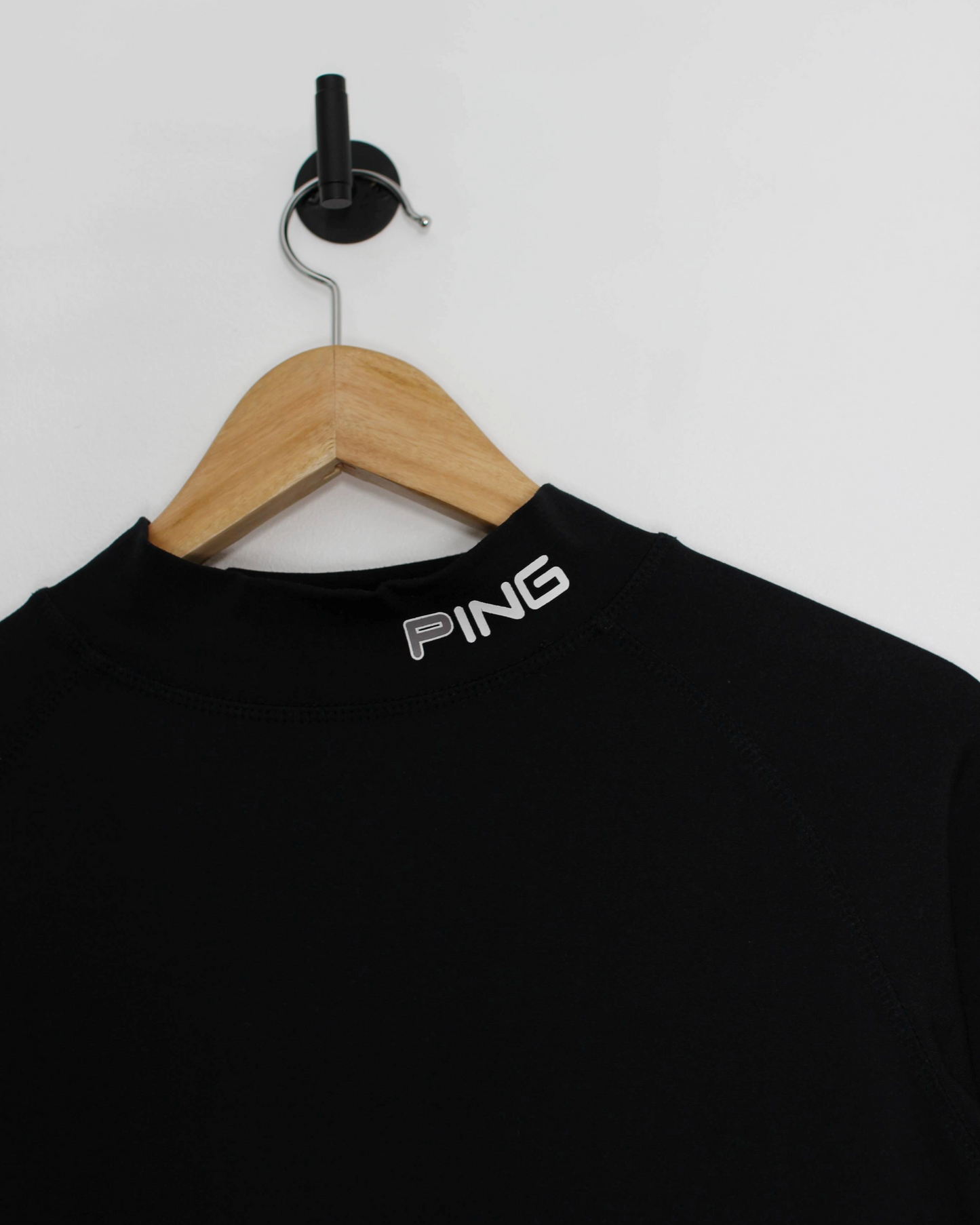 00s Ping Black Long Sleeve Mock Neck (M)