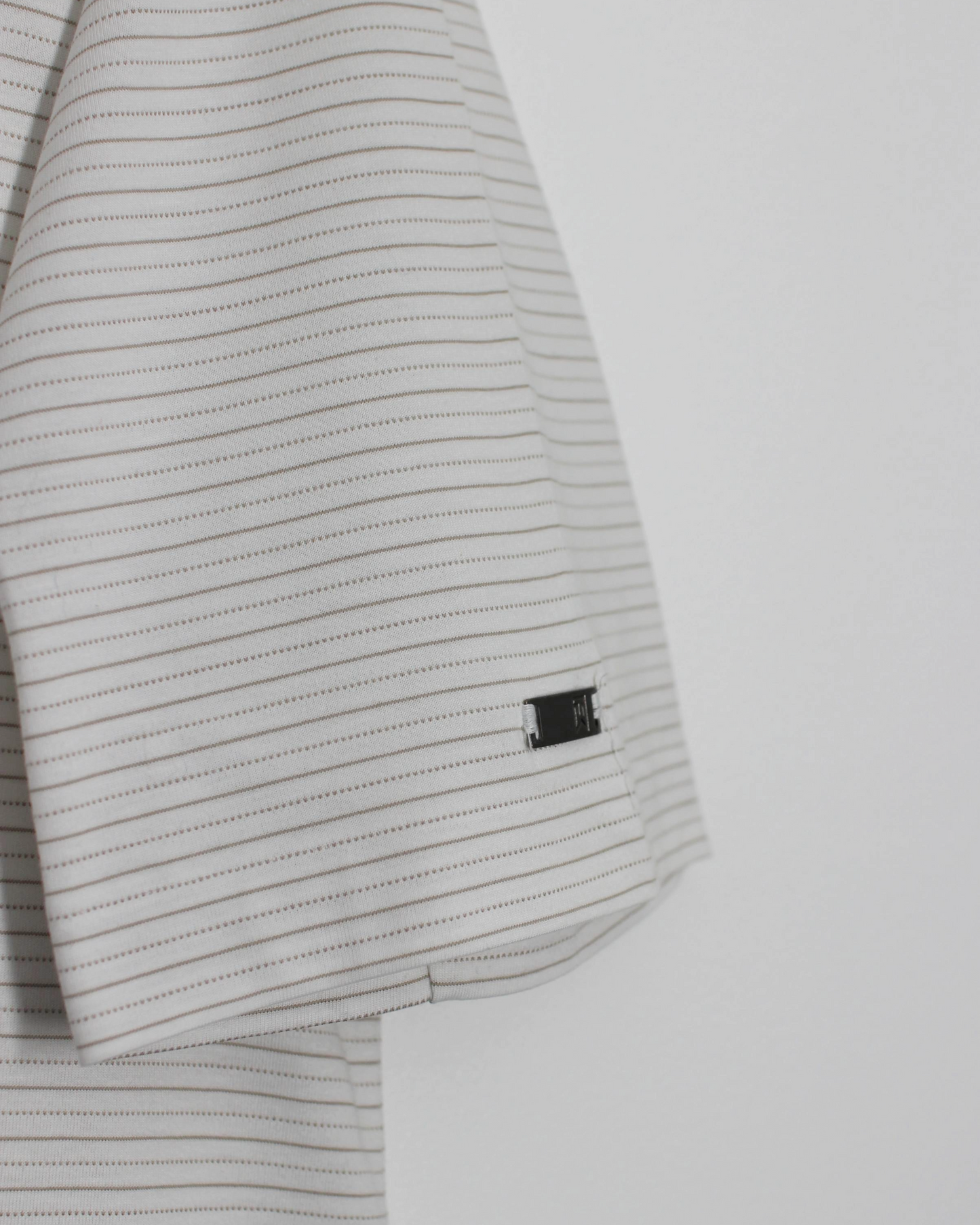 00s Nike Tiger Woods White Striped Polo-Shirt (M)