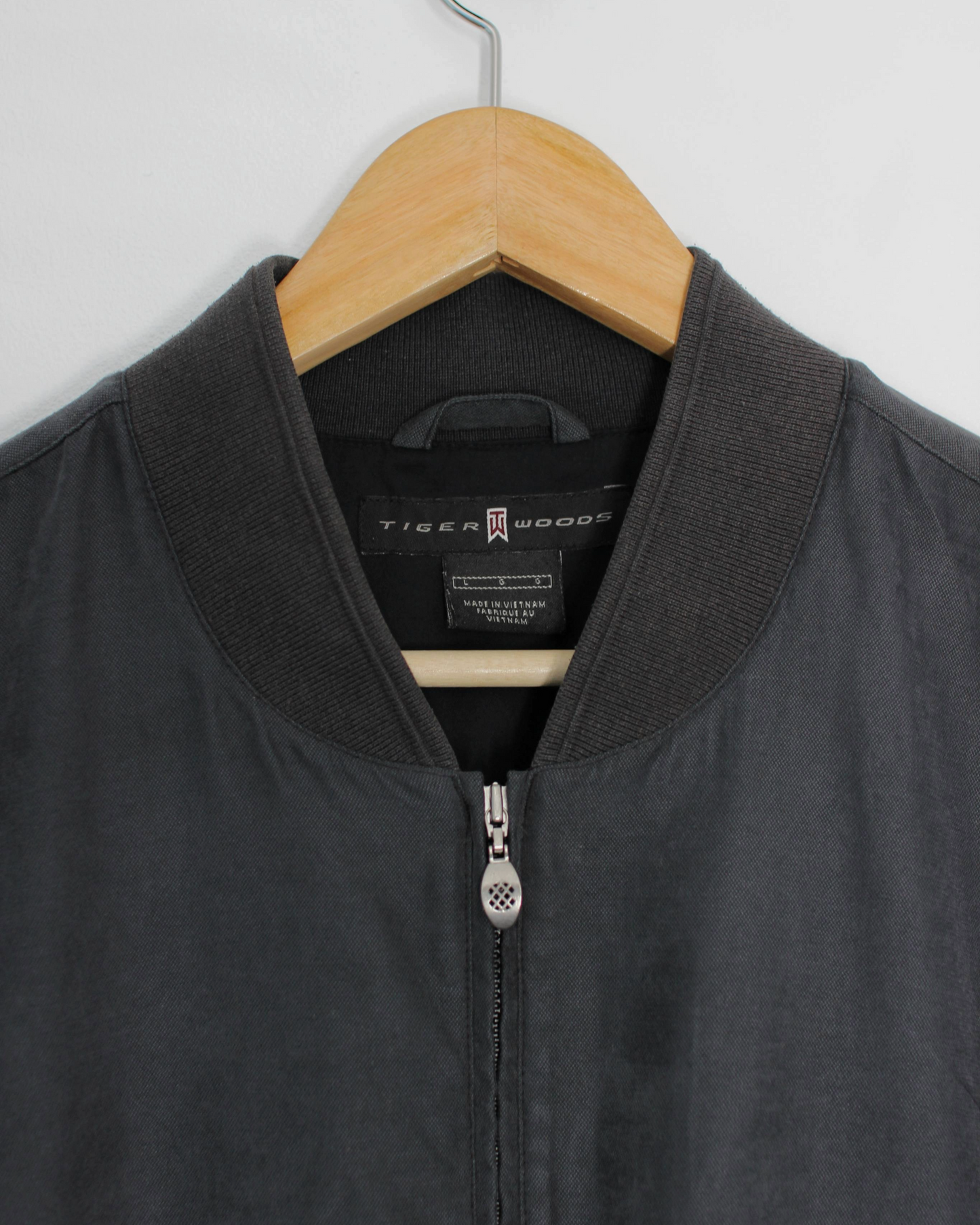 00s Nike Tiger Woods Dark Grey Bomber Jacket (L)