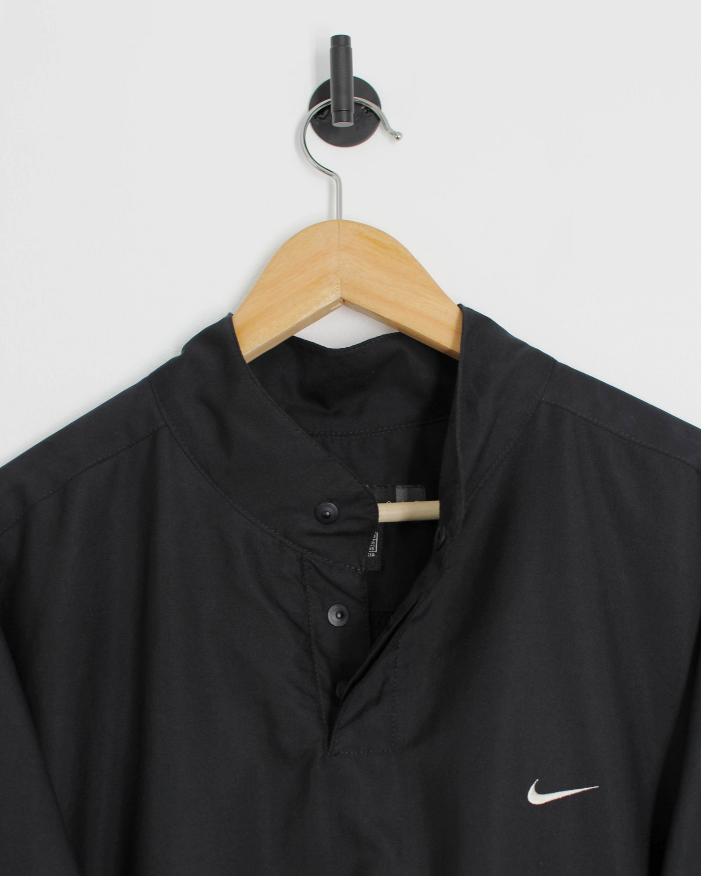 00s Nike Shield Logo Black Short Sleeve Windbreaker (L)