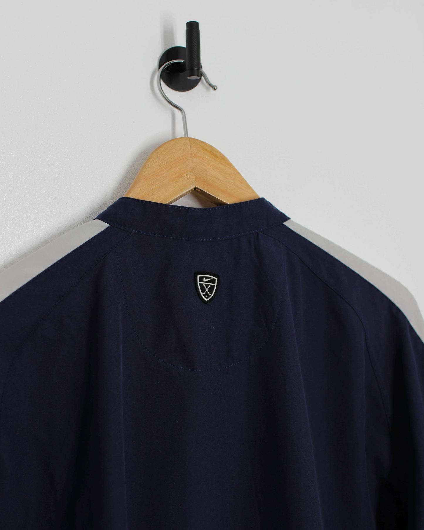 00s Nike Navy/White Quarter Zip Windbreaker Pullover (L)