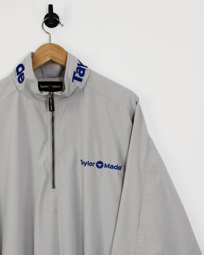 90s TaylorMade Grey/Blue Quarter Zip Jacket (L)
