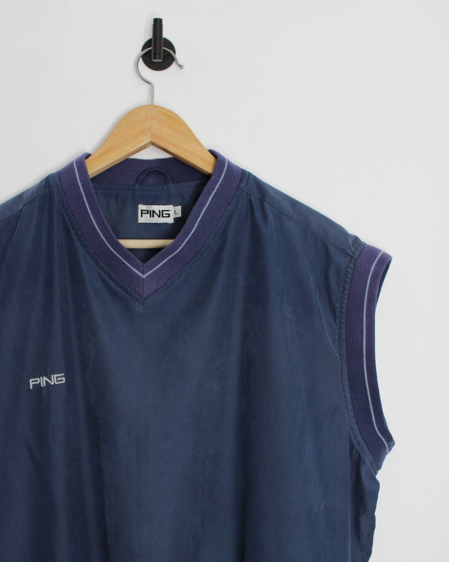 00s Ping ‘Mr Ping’ Navy Ping Golf Vest (L)