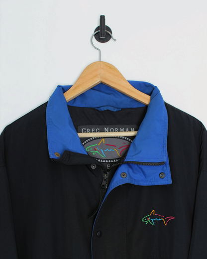 90s Greg Norman Full Zip Black/Blue Jacket (L)