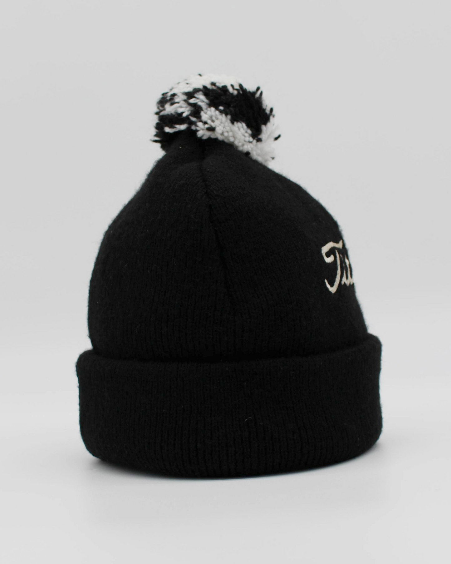 90s Titleist Black/White Bobble Beanie Hat
