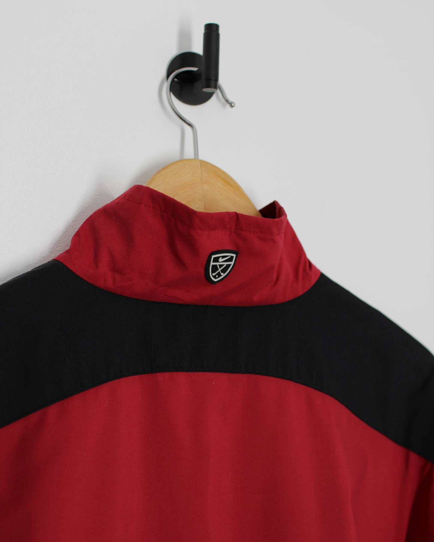 00s Nike Shield Logo Red/Black Quarter Zip Jacket (M)
