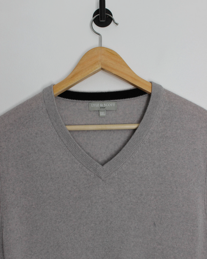 Lyle & Scott Grey Wool Golf Vest (XXL)