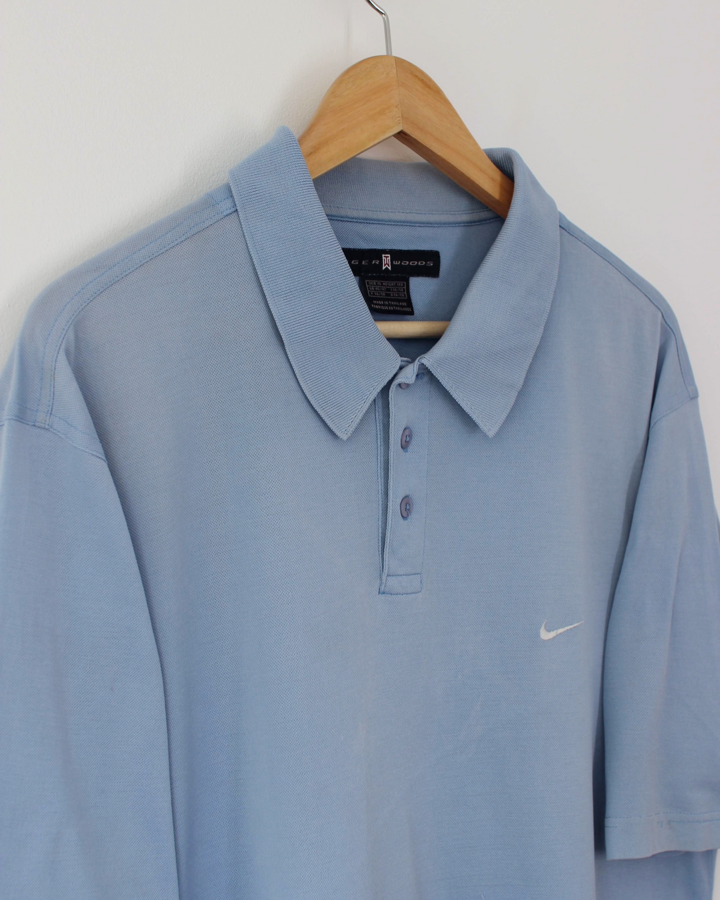 00s Nike Tiger Woods Light Blue Polo-Shirt (XL)