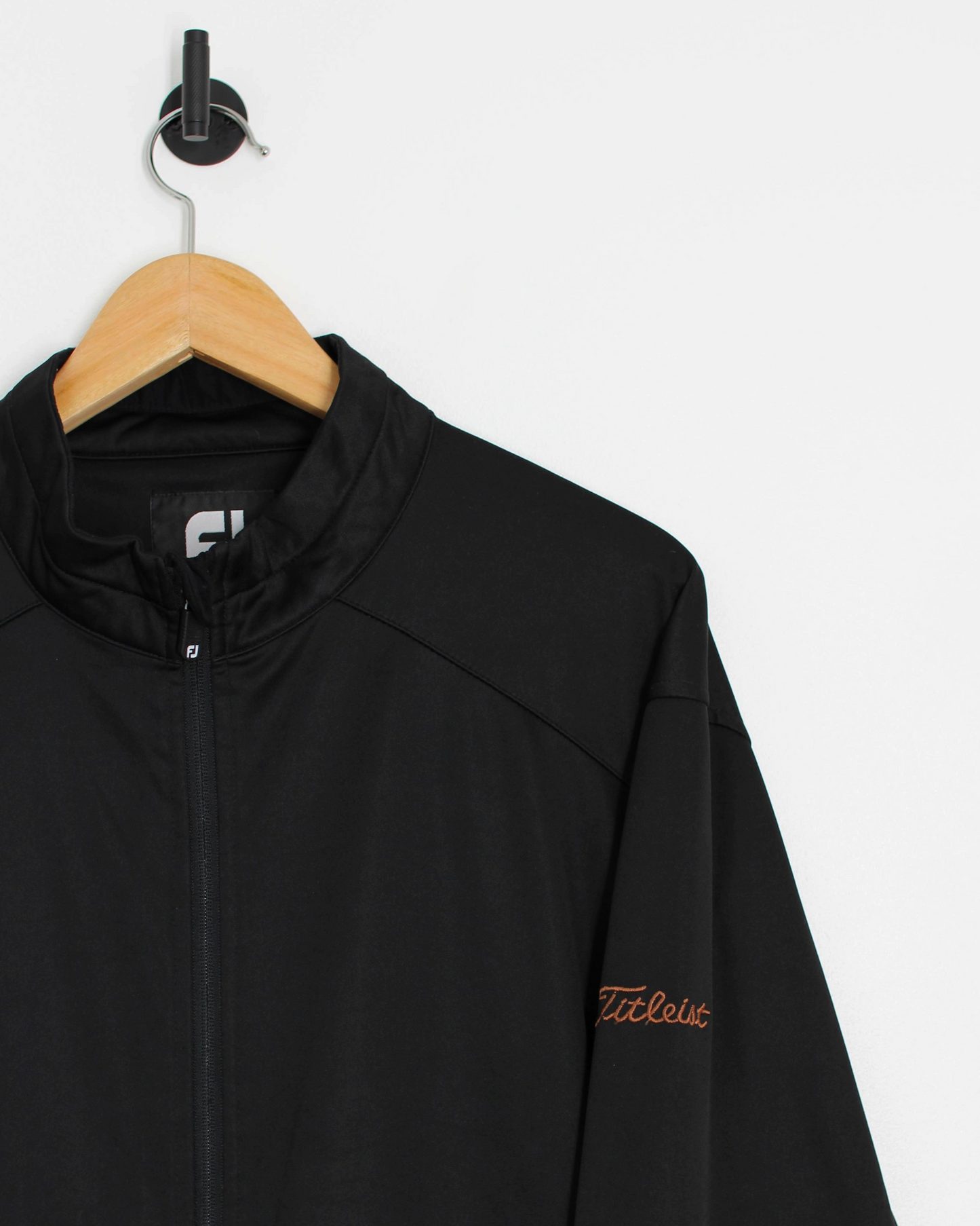 90s Footjoy x Titleist Black/Bronze Full Zip Shell Jacket (L)