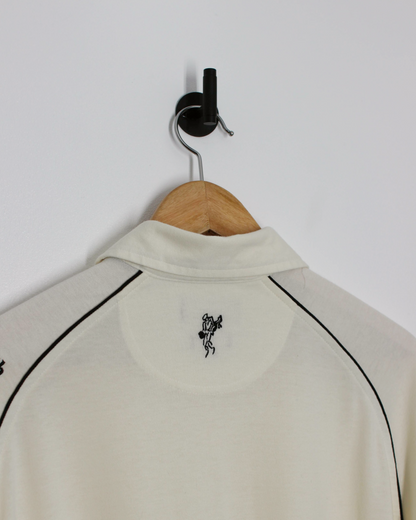 Ashworth Cream Long Sleeve Polo-Shirt (L)