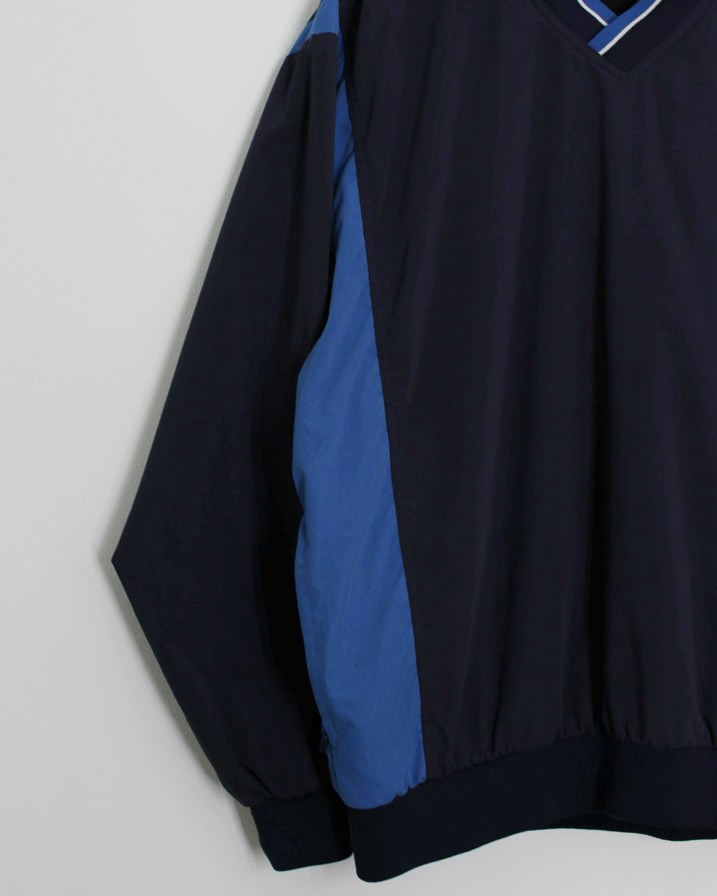 00s Nike Navy/Blue V-Neck Windbreaker (L)