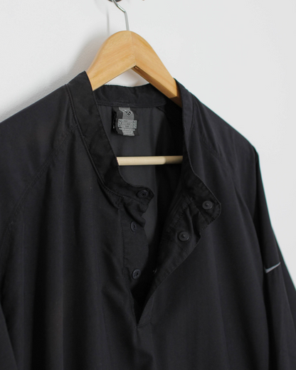 00s Nike Black Quarter Snap Windbreaker (L)