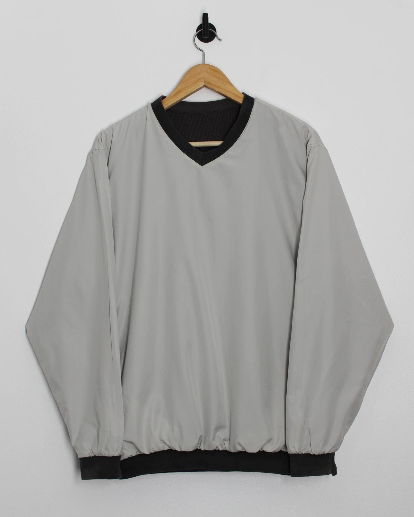 00s Nike Reversible Grey/Cream Pullover (S)