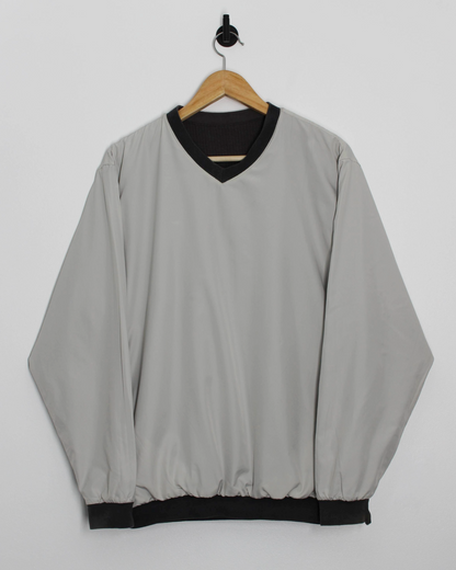 00s Nike Reversible Grey/Cream Pullover (S)