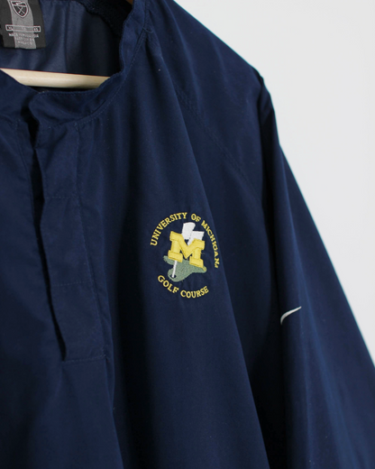 00s Nike ‘University Of Michigan Golf Course’ Navy Windbreaker (XL)
