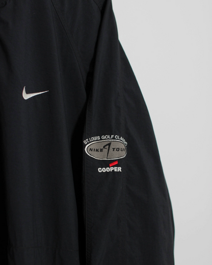 90s Nike Tour ‘St Louis Golf Classic’ Black Quarter-Snap Windbreaker (XL)