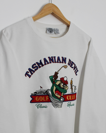 90s Tasmanian Devil White Graphic Sweatshirt (S)