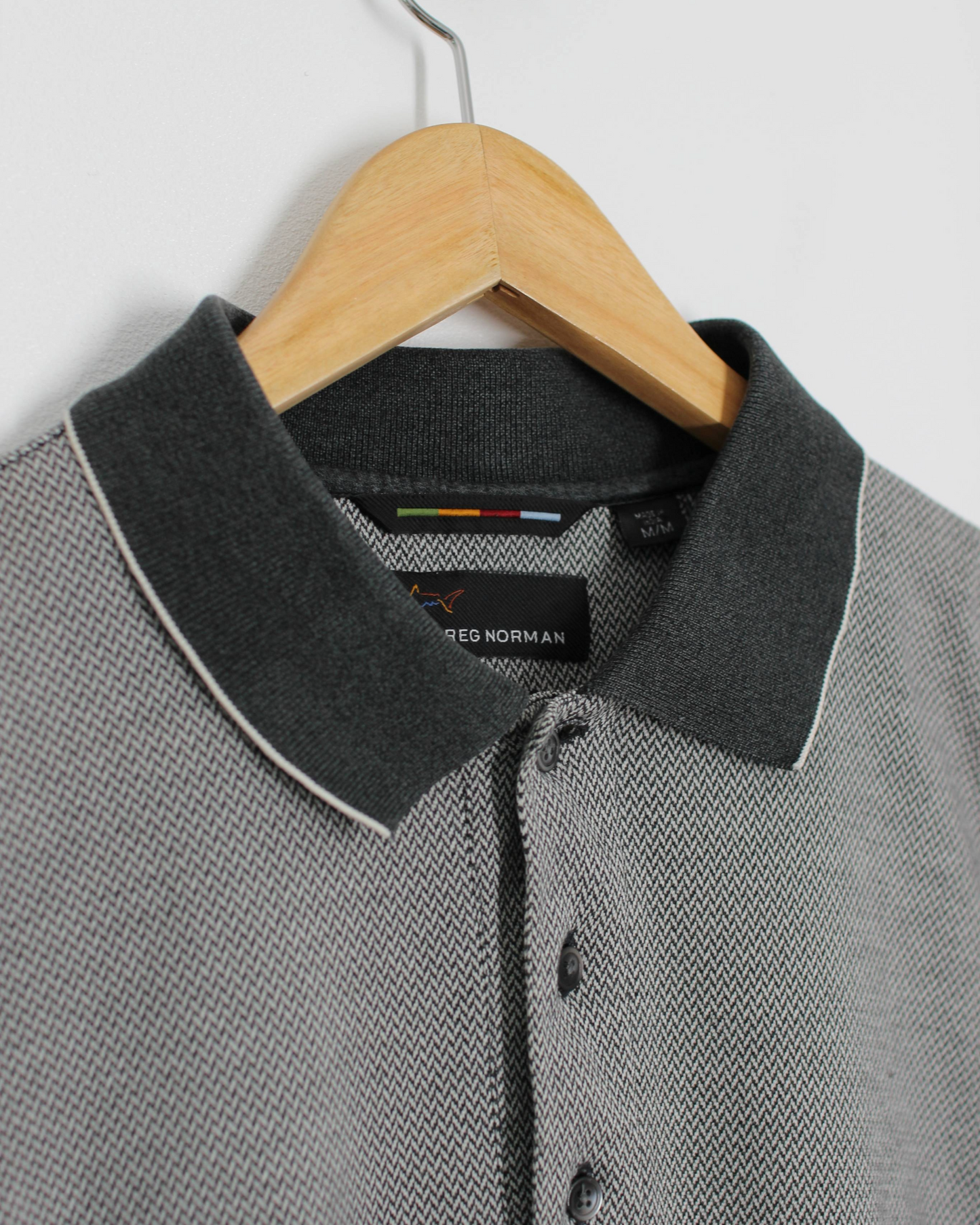 00s Greg Norman Woven Polo-Shirt (M)