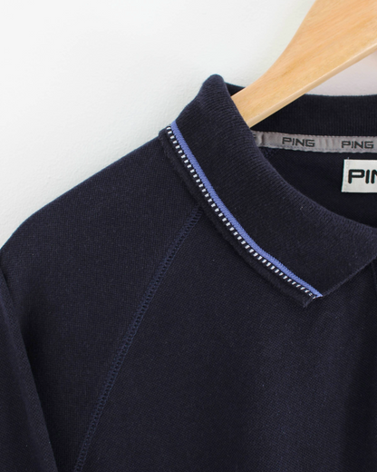 90s Ping Long Sleeve Polo-Shirt (XL)