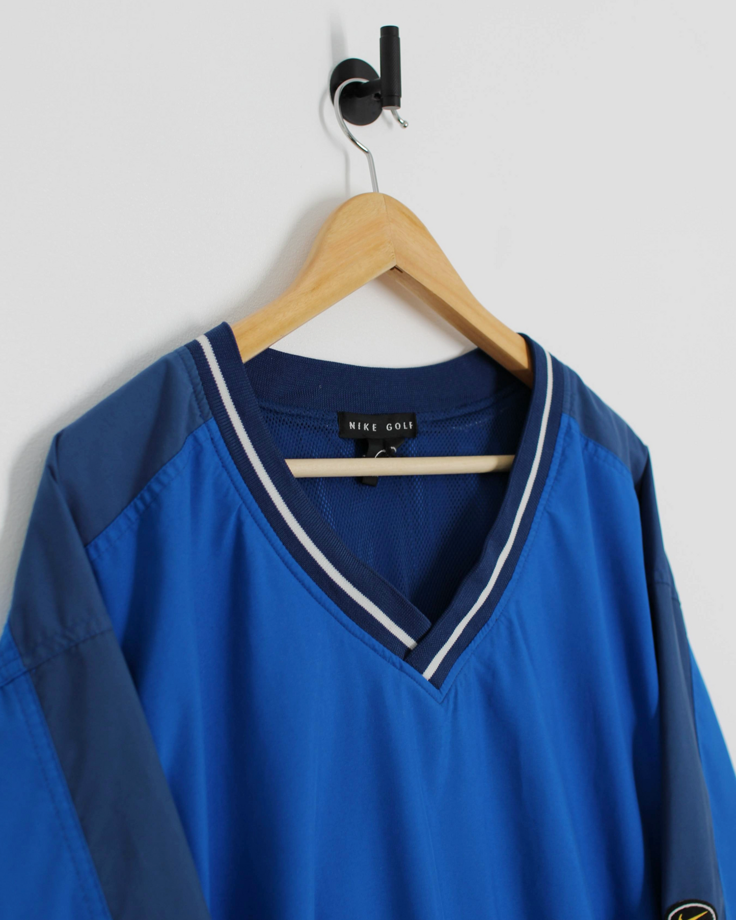 90s Nike Blue V-Neck Windbreaker (L)