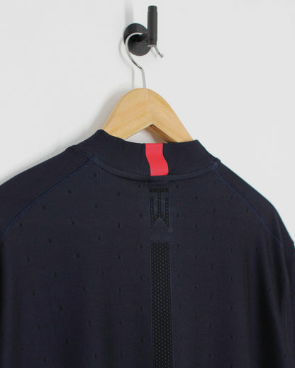 Modern Nike Tiger Woods Mock Navy Neck Golf Shirt (L)